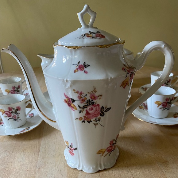 Limoges B et Cie porcelain coffee service circa 1965. 19 piece set - Picture 3 of 11